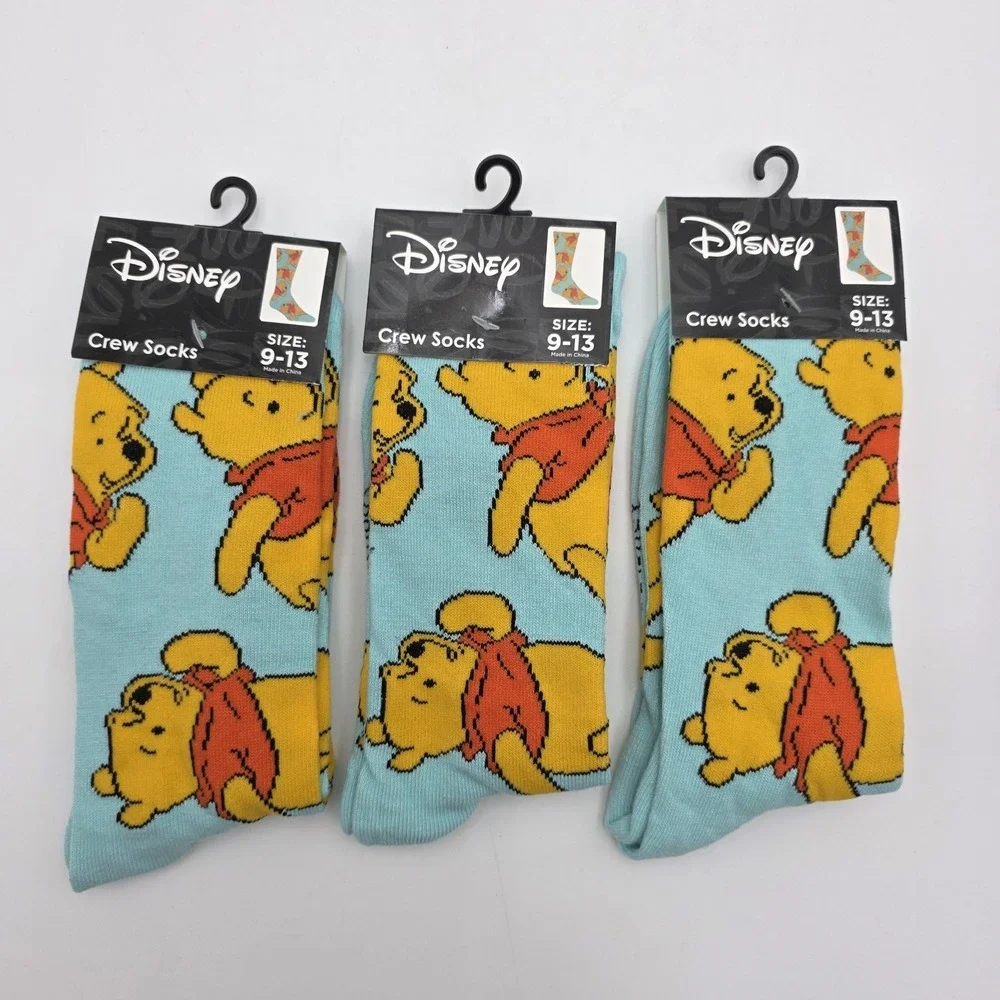 Winnie the‎ Pooh Crow Socks Unisex Size 9-13 NWT Lot of 3